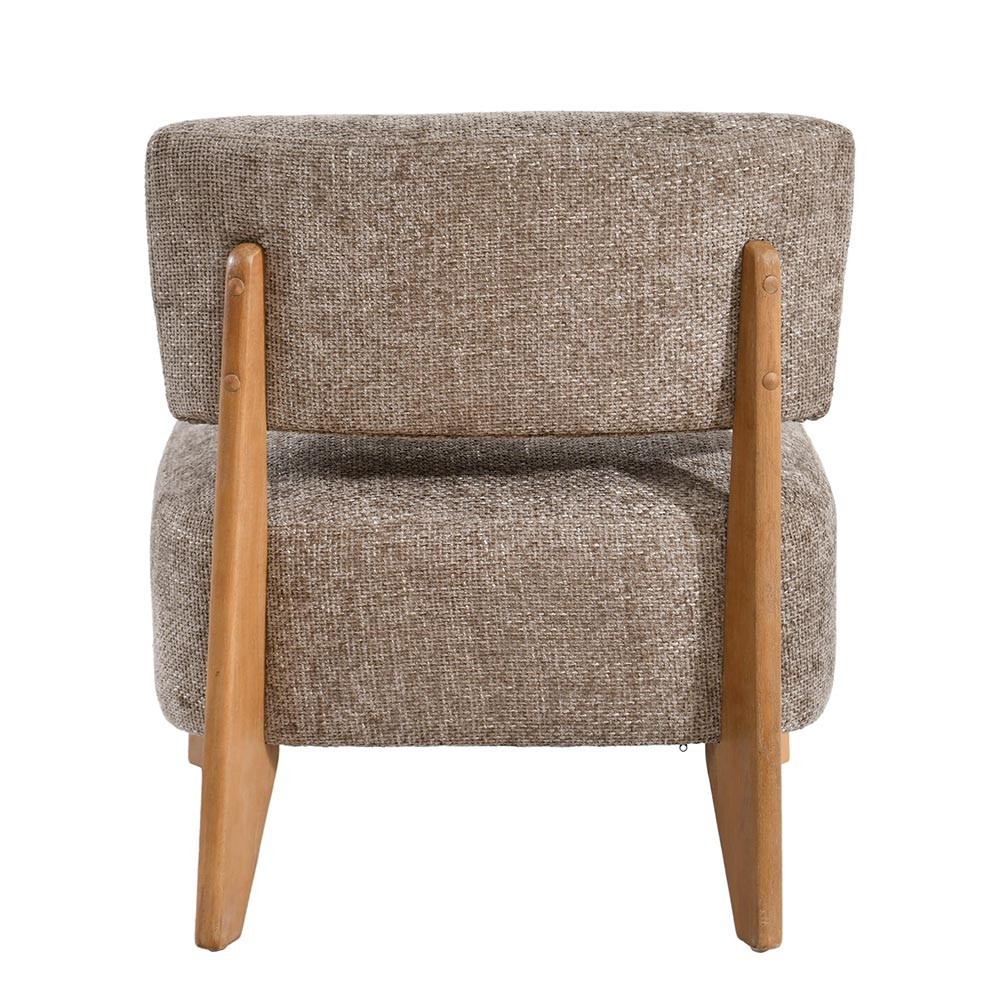 Fauteuil Vale Taupe Legacy 3 Mink en bois d'hévéa