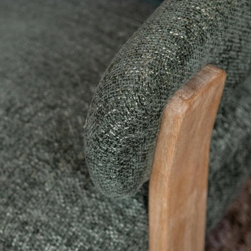 Fauteuil Mire Green Legacy 10 aus olivfarbenem Kautschukholz