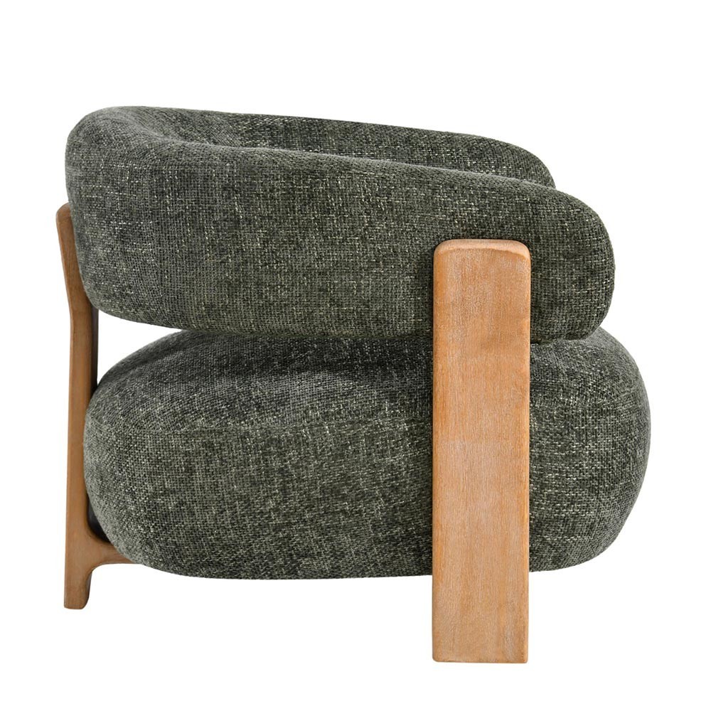 Fauteuil Mire Green Legacy 10 en bois d'hévéa olive