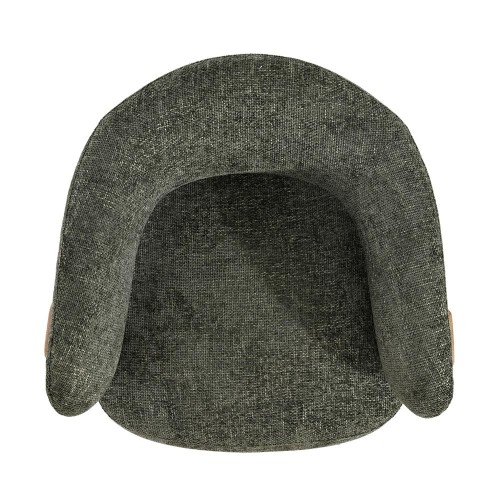 Fauteuil Mire Green Legacy 10 aus olivfarbenem Kautschukholz