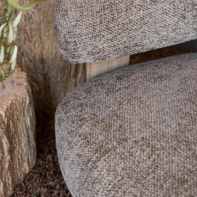 Fauteuil Legacy 3 Mink en bois d'hévéa Mire Taupe 2