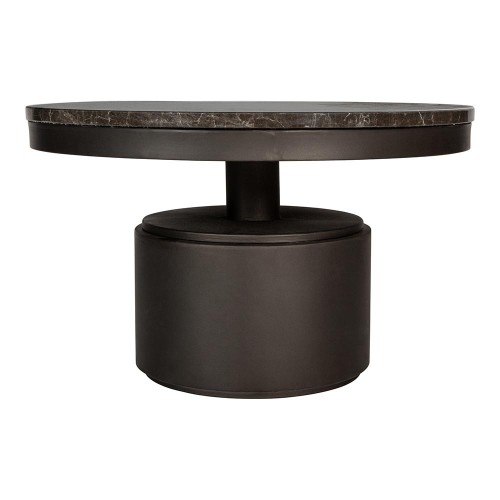 Table basse Bregt S, base en marbre brun foncé