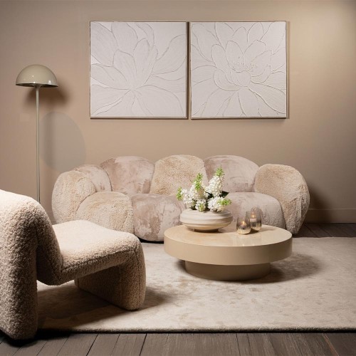 Divano beige lussuoso divano