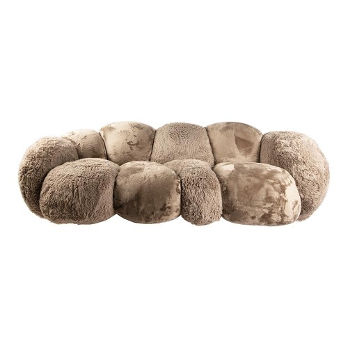 Luxe Curvae-bank in taupe