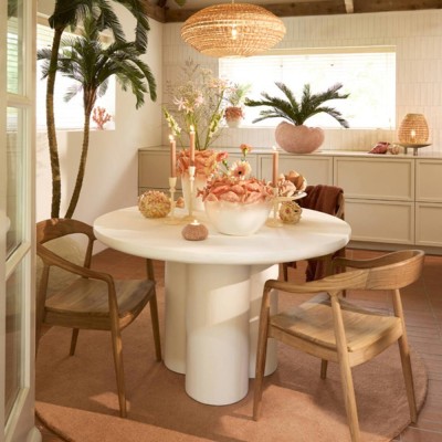 Mesa de comedor Ø130x78 cm Mizuho Cream