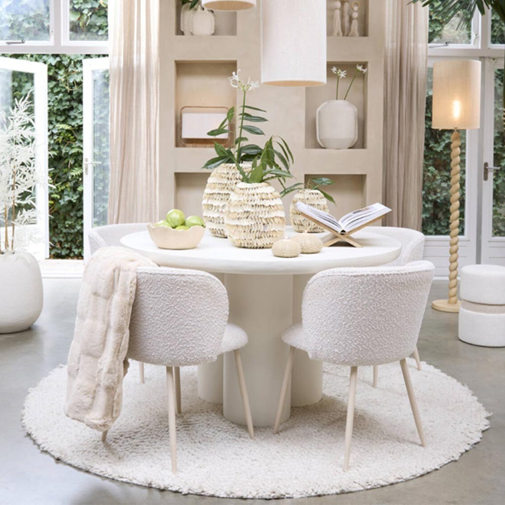 Mesa de comedor Ø130x78 cm Mizuho Cream