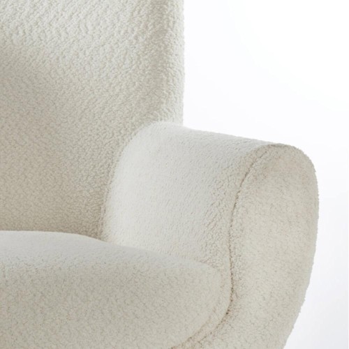 Chaise 79x76x79 cm VINSTRA bouclé crème+or