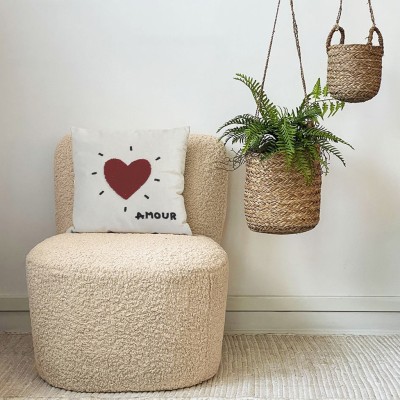 Fauteuil Eve doudou natur L58 T73 H71cm
