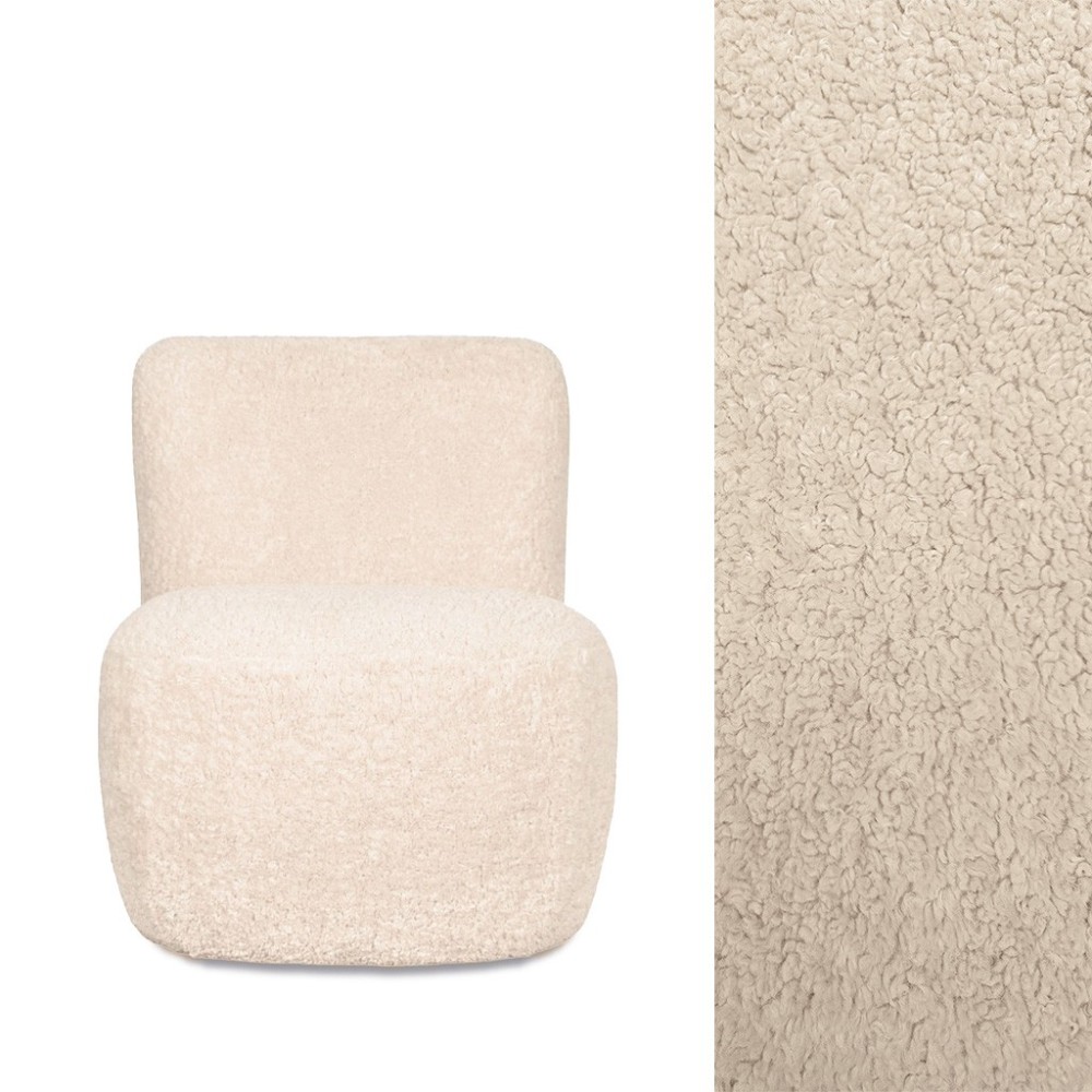 Armchair Eve teddy natural W58 D73 H71cm