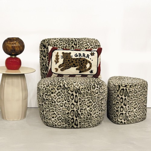 Armchair Eve Leopard Print W58 D73 H71 cm