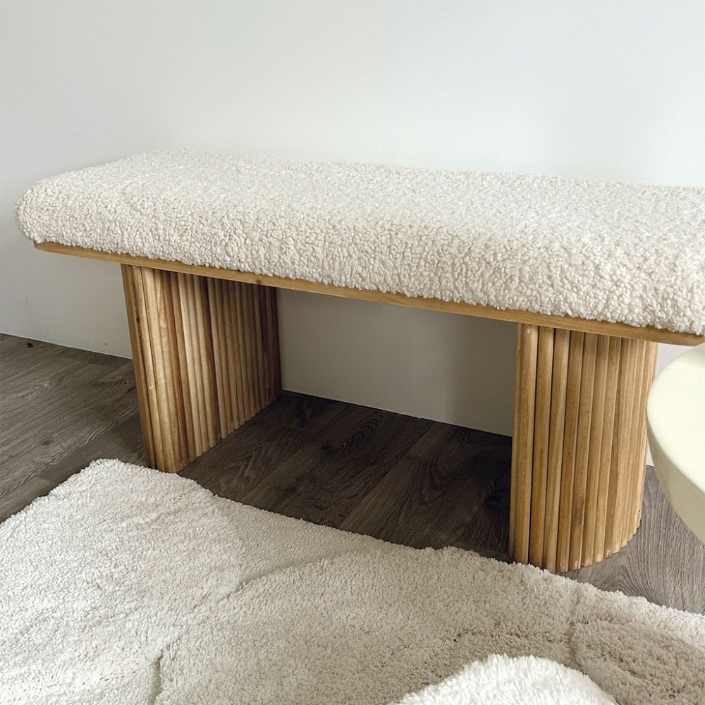 Banc Lize naturel L100 P38 H44cm