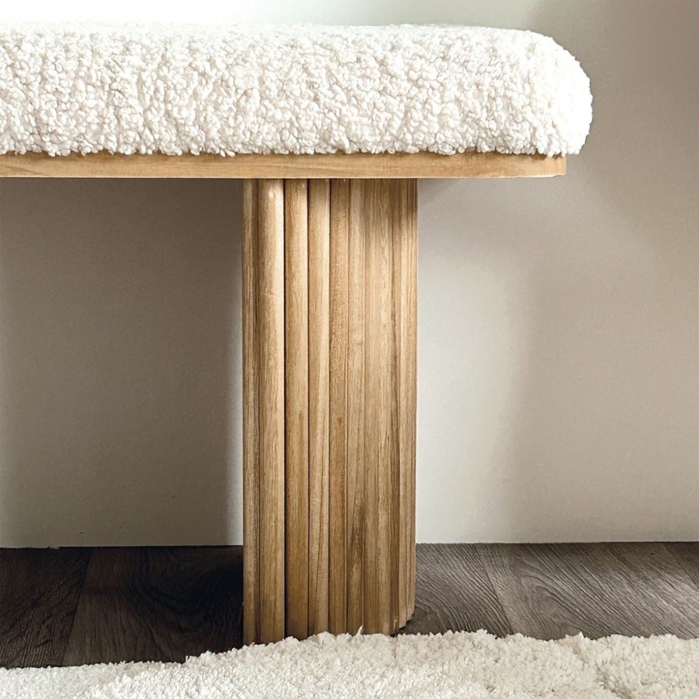 Banc Lize naturel L100 P38 H44cm