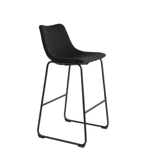 Barhocker 47x46x99 cm JEDDO Bouclé Schwarz