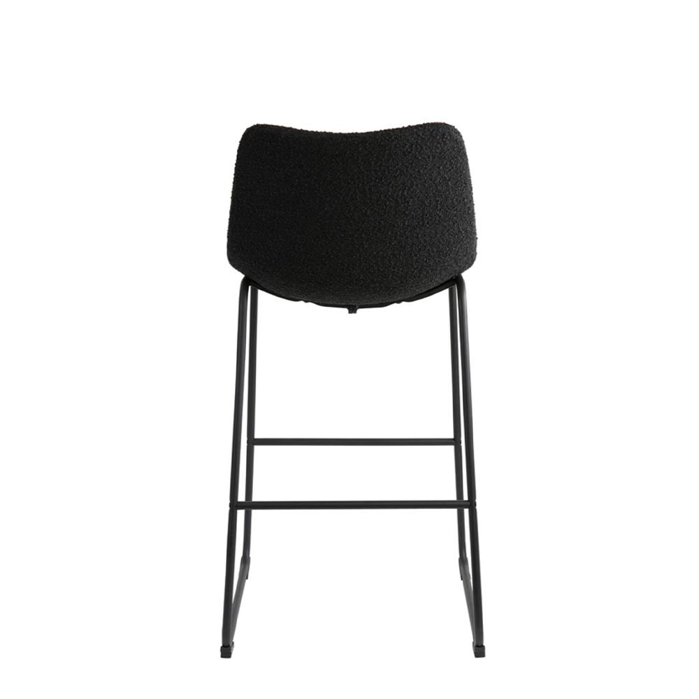 Barhocker 47x46x99 cm JEDDO Bouclé Schwarz