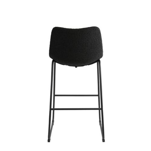 Barhocker 47x46x99 cm JEDDO Bouclé Schwarz