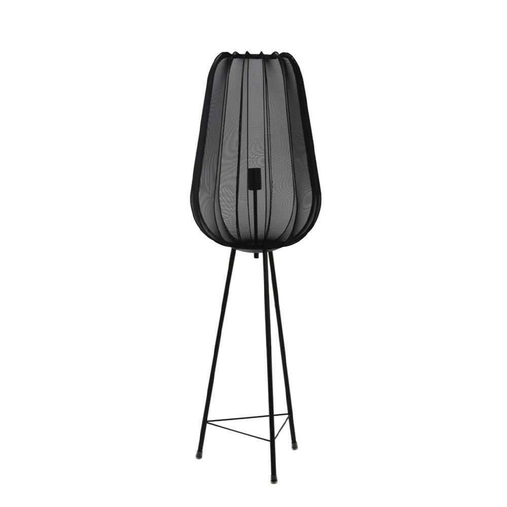 Lampadaire trépied Ø42x132 cm PLUMERIA noir