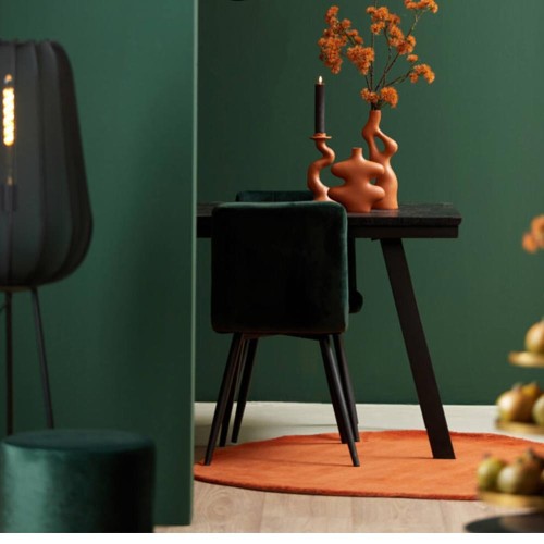 Lampadaire trépied Ø42x132 cm PLUMERIA noir