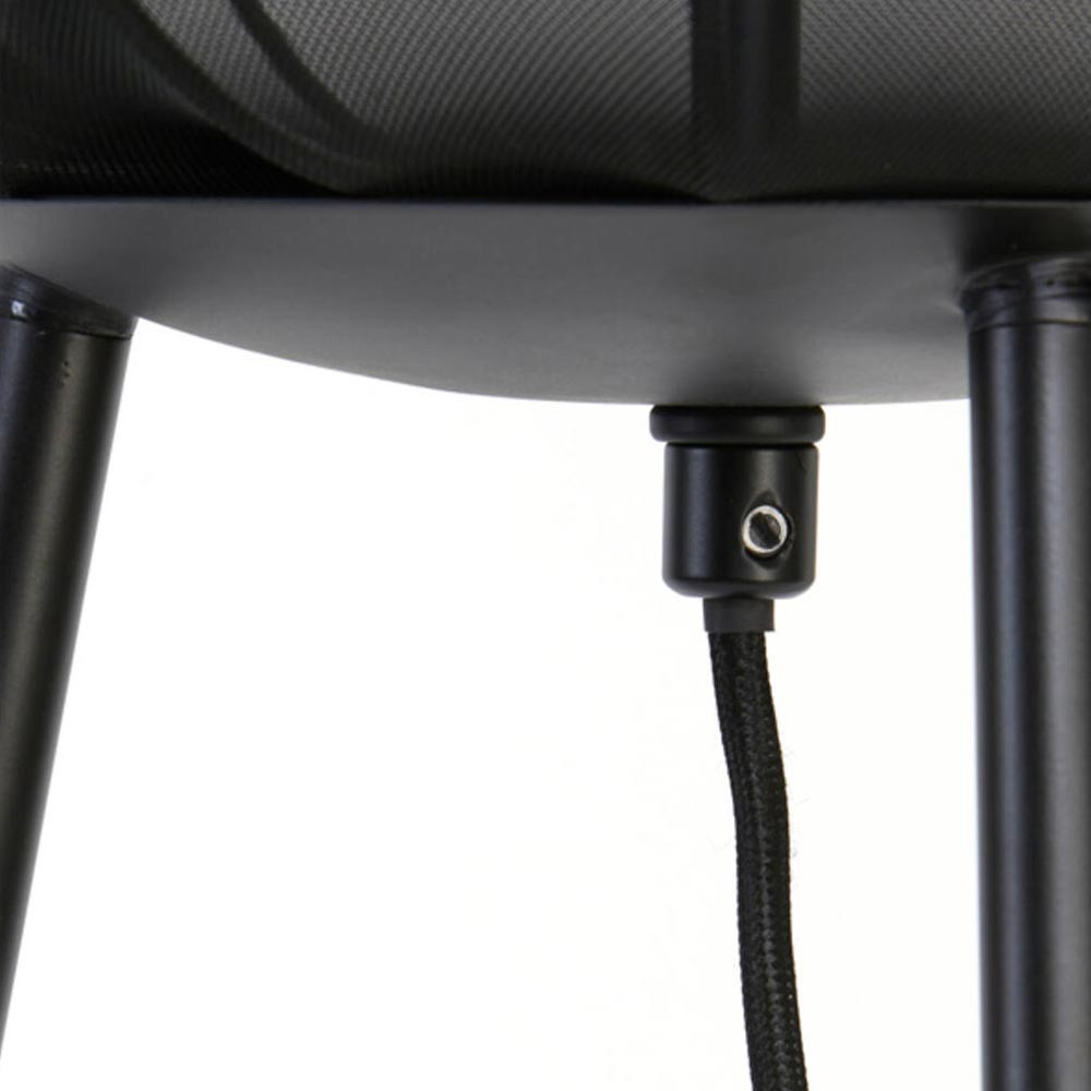 Lampadaire trépied Ø42x132 cm PLUMERIA noir