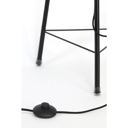 Lampadaire trépied Ø42x132 cm PLUMERIA noir