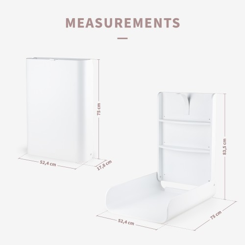 Mesa de cambio de pared - Blanco clásico