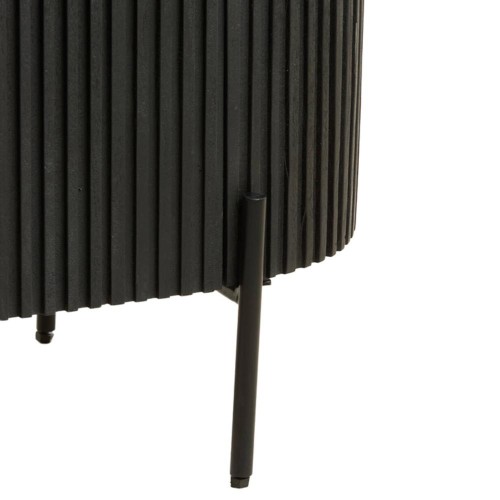 Cabinet 140x40x78 cm Dumosi Black Black Wood