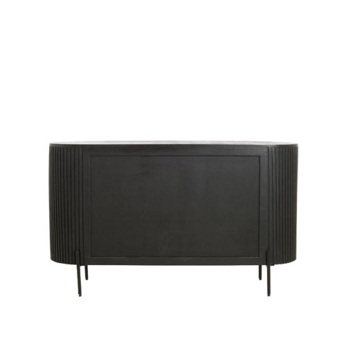 Cabinet 140x40x78 cm DUMOSI Matte Black Wood