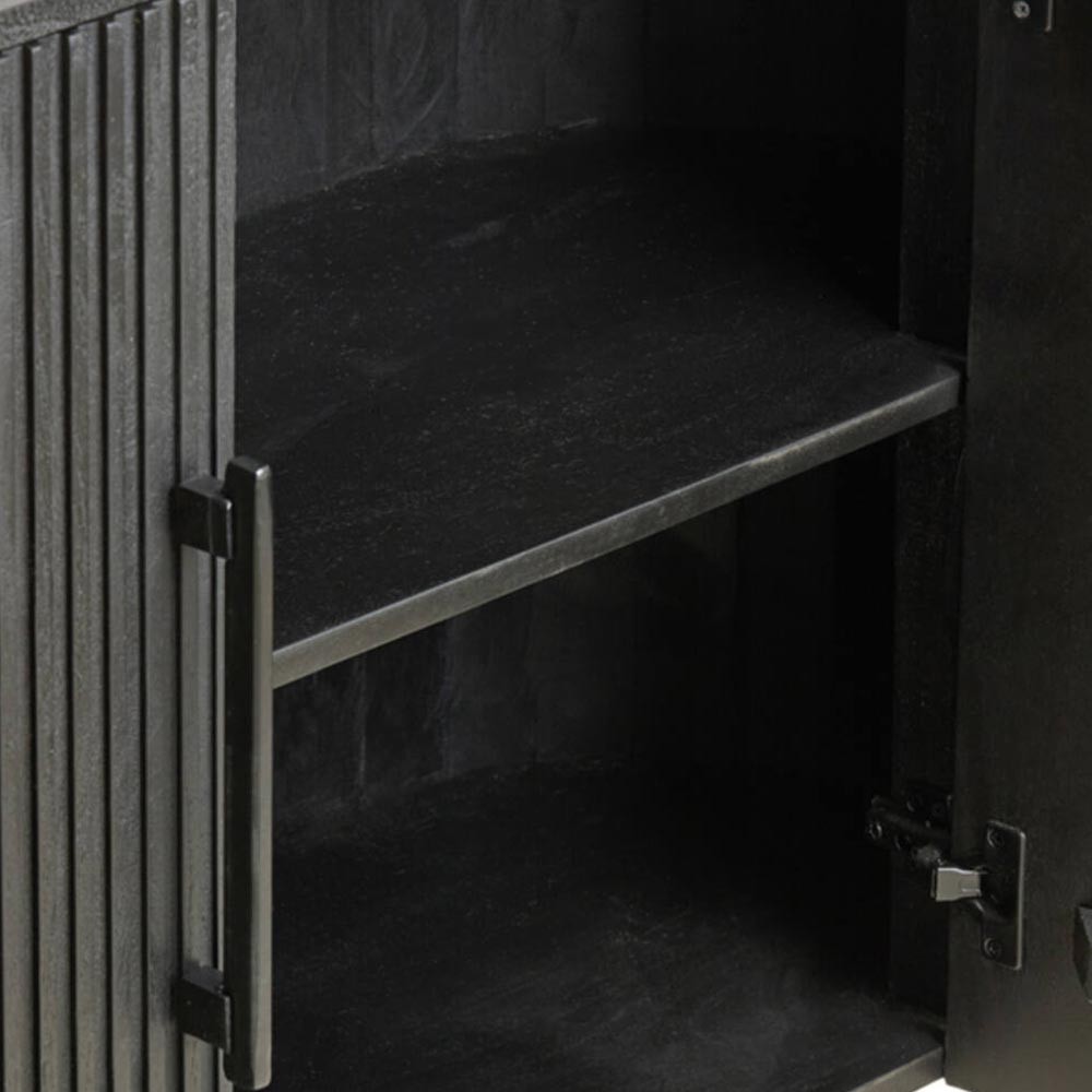 Kast 140x40x78 cm Dumosi zwart zwart hout