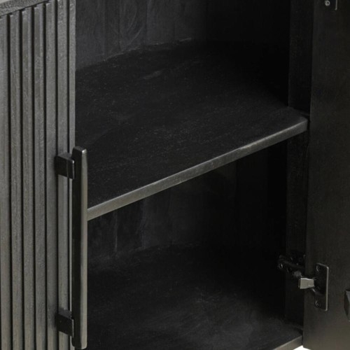 Cabinet 140x40x78 cm DUMOSI bois noir mat