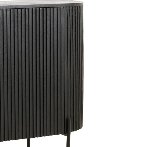 Cabinet 140x40x78 cm DUMOSI bois noir mat