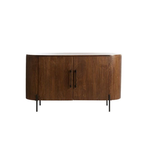 Cabinet 140x40x78 cm DUMOSI dark brown wood