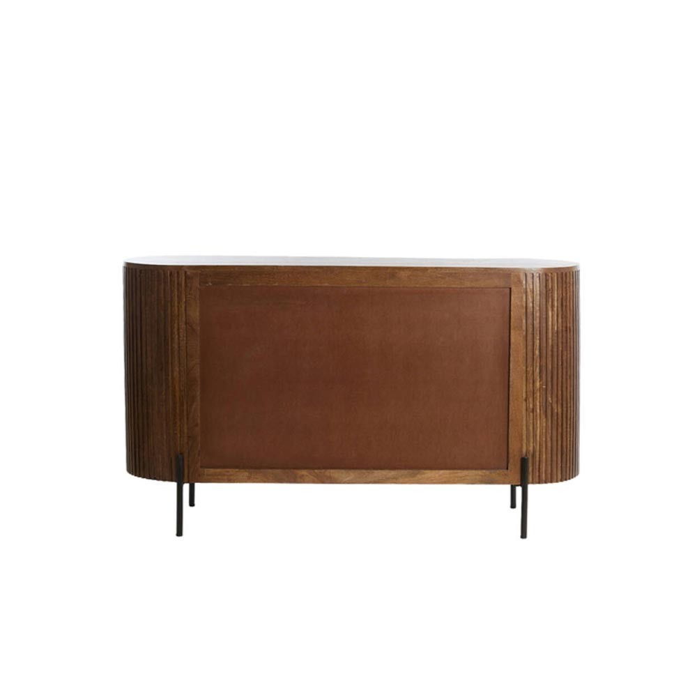 Cabinet 140x40x78 cm DUMOSI bois brun foncé