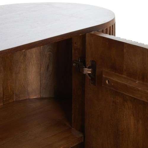 Cabinet 140x40x78 cm DUMOSI bois brun foncé