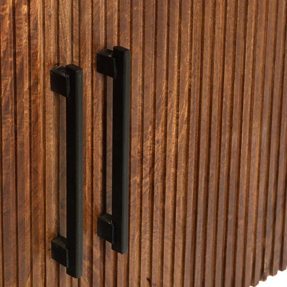 Cabinet 140x40x78 cm DUMOSI dark brown wood