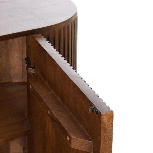 Cabinet 140x40x78 cm DUMOSI bois brun foncé