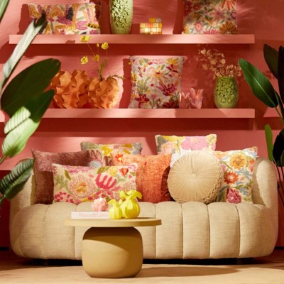 Canapé Amara 3 places design en tissu crème