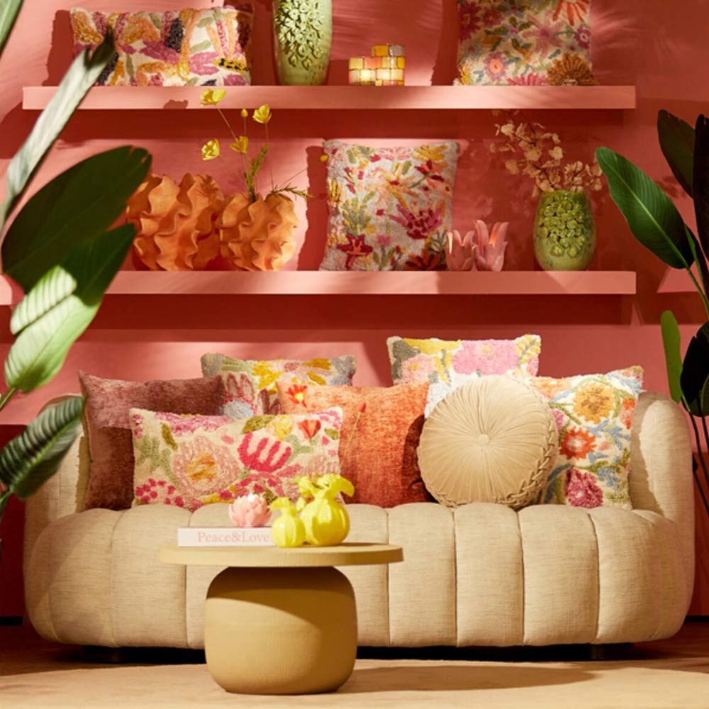 Canapé Amara 3 places design en tissu crème