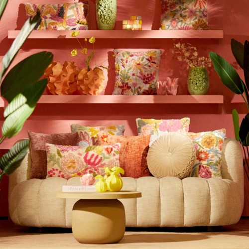 Canapé Amara 3 places design en tissu crème