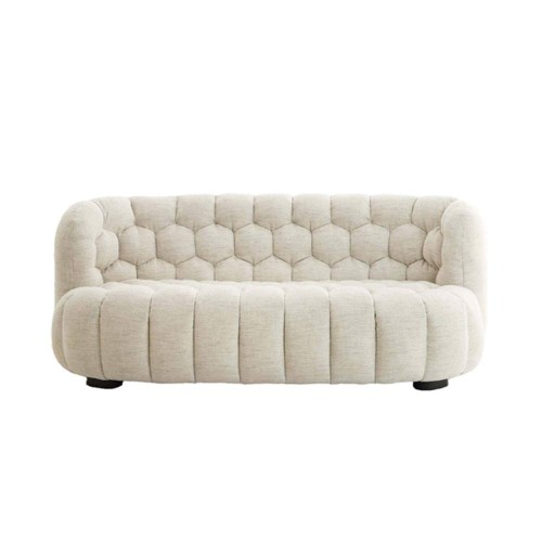 Canapé Amara 3 places design en tissu crème