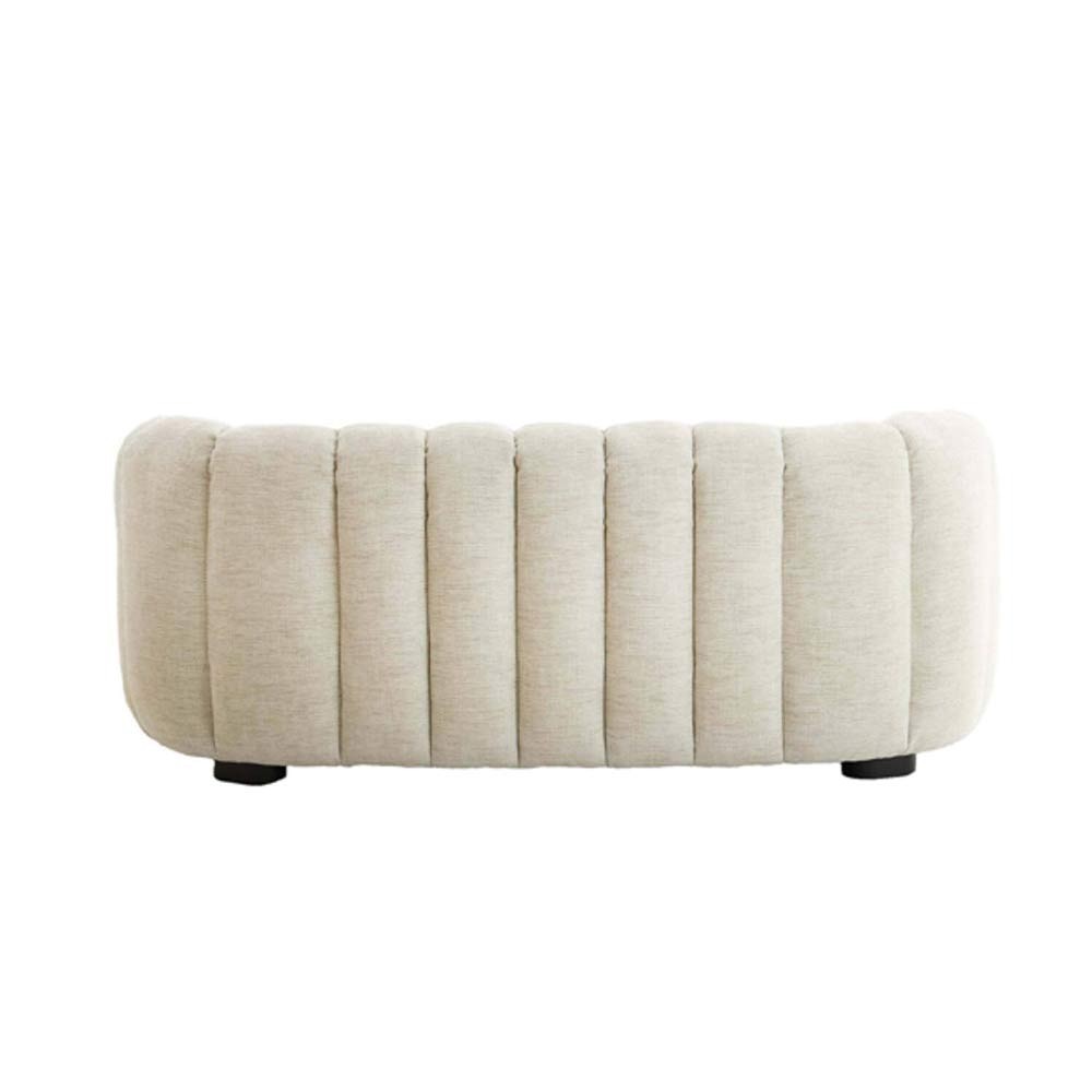 Sofa Amara 3-seater designer sofa in cream fabric