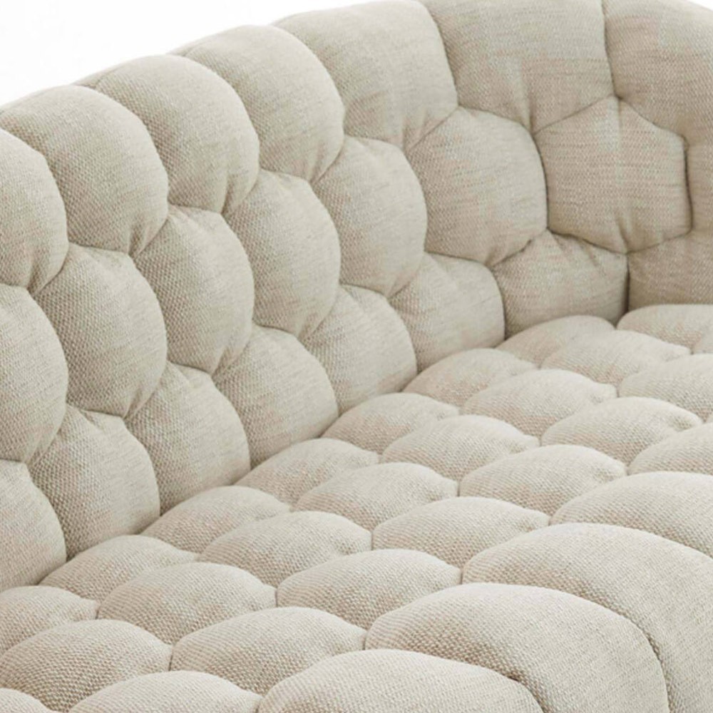 Canapé Amara 3 places design en tissu crème