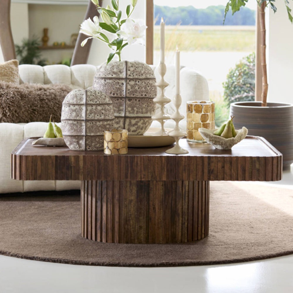 Table basse Kioto en bois d’acacia brun