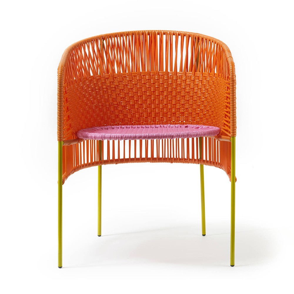 Caribe dining chair orange/rose/curry ames