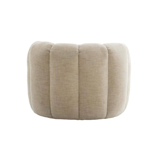 Fauteuil design Amara en tissu crème