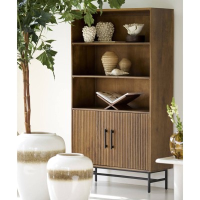 Armoire de rangement DUBAKU en bois brun foncé