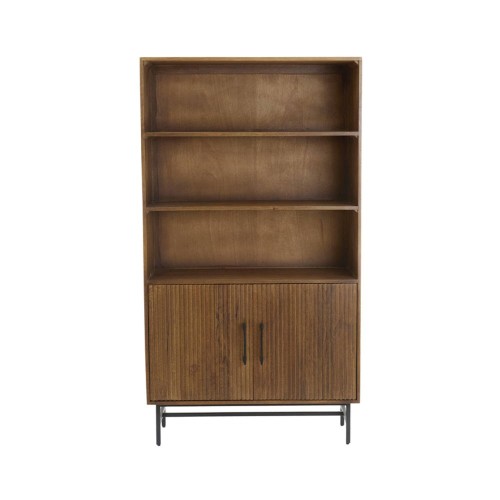 Storage Cabinet DUBAKU in Dark Brown Wood
