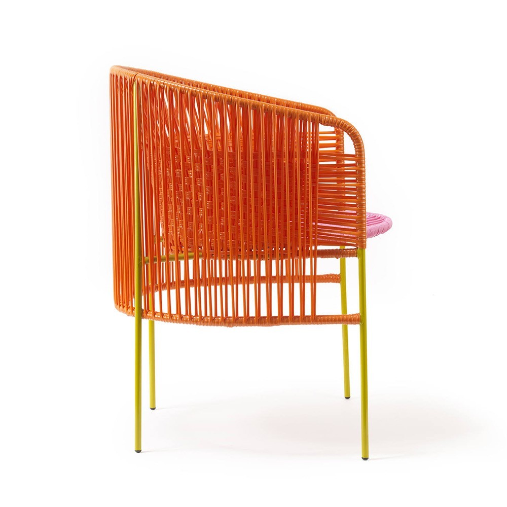Caribe dining chair orange/rose/curry ames