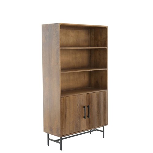 Armoire de rangement DUBAKU en bois brun foncé