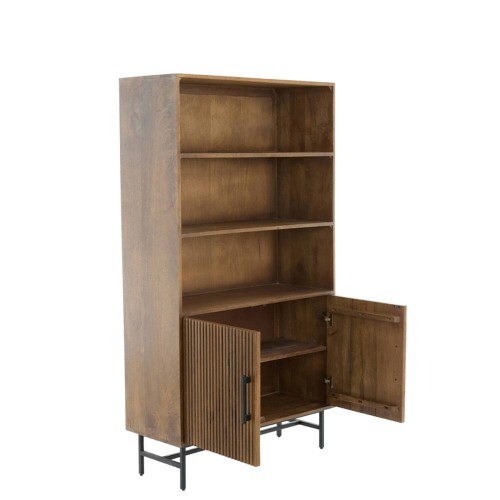 Storage Cabinet DUBAKU in Dark Brown Wood