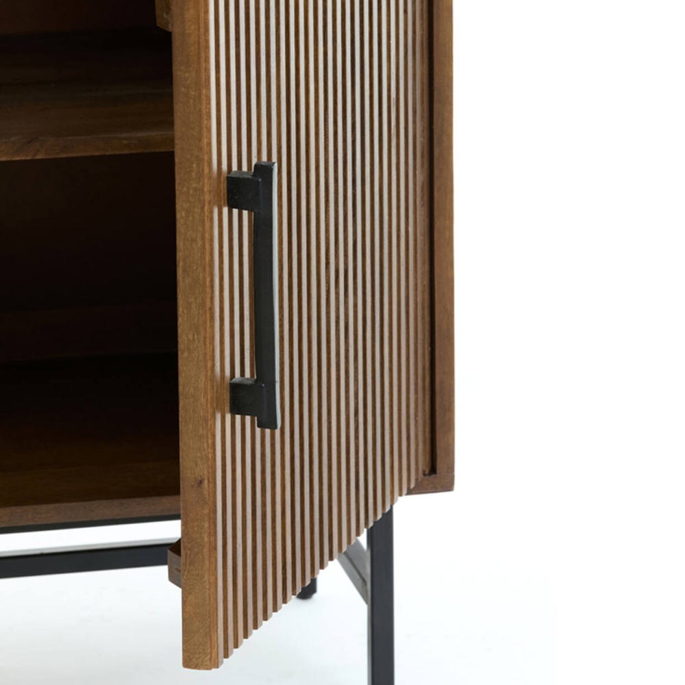 Armoire de rangement DUBAKU en bois brun foncé