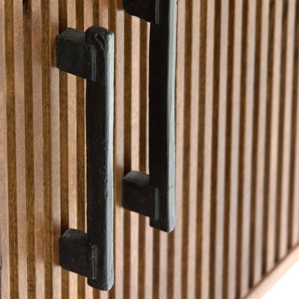 Storage Cabinet DUBAKU in Dark Brown Wood